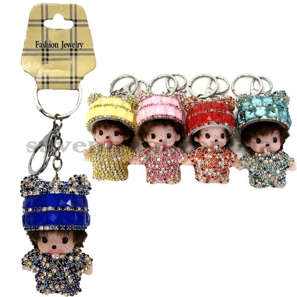 Брелок макет девочка с соской в шапачке в камнях