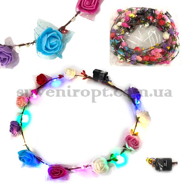 Венок светящийся большой круглый (12)/600/