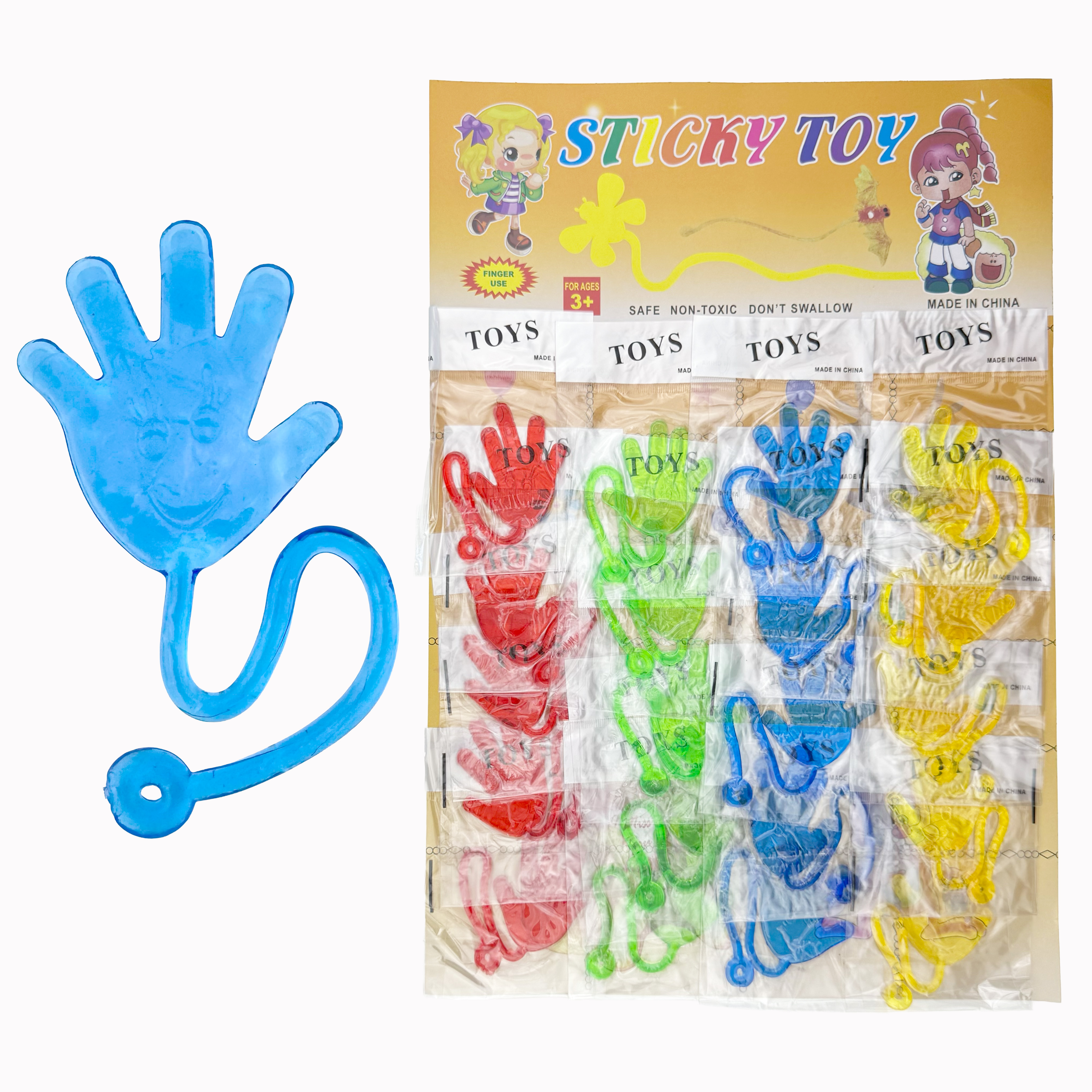 Лізун липучка смайл долоня маленька (20) /2000/