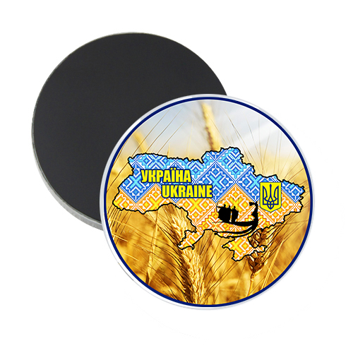 Магнит карта Украины основатели  5.8 см (12)