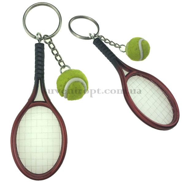 Брелок в упаковці тенісна ракетка з мячиком кольорова (12)