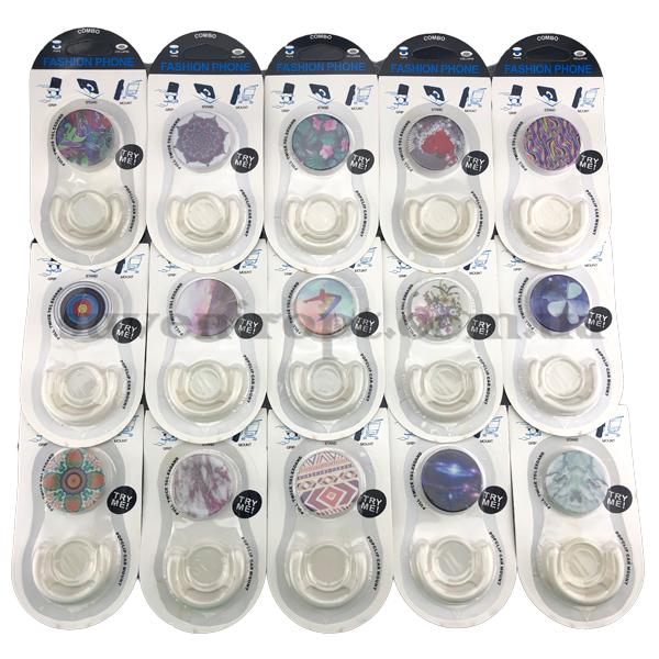 Попсокет popsocket та поп кліп з малюнком в асорті в упаковці (25) /1000/