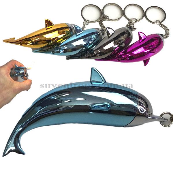 Зажигалка  дельфин большой цветной  блестящая (10)