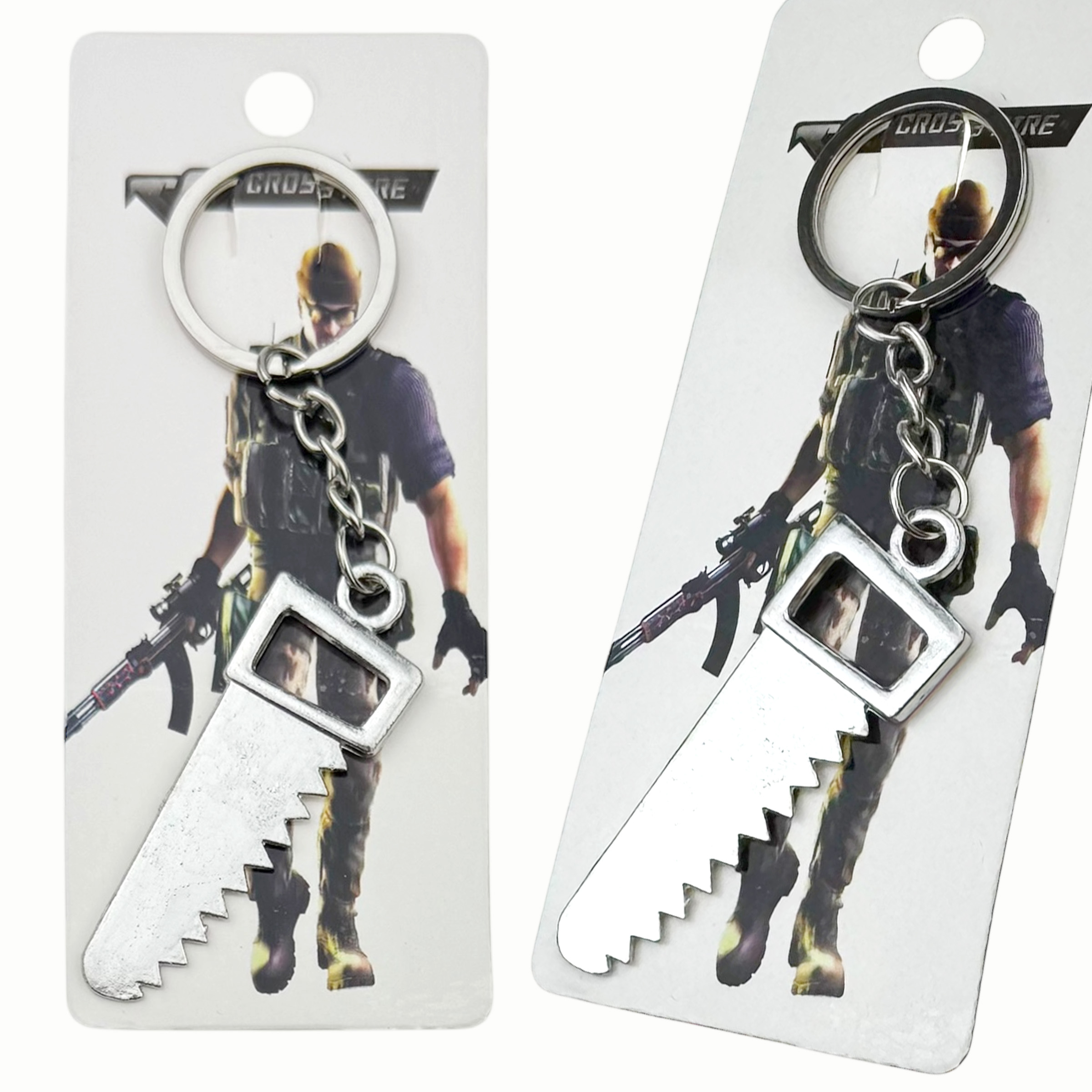 Брелок в упаковці металева пила  (12)