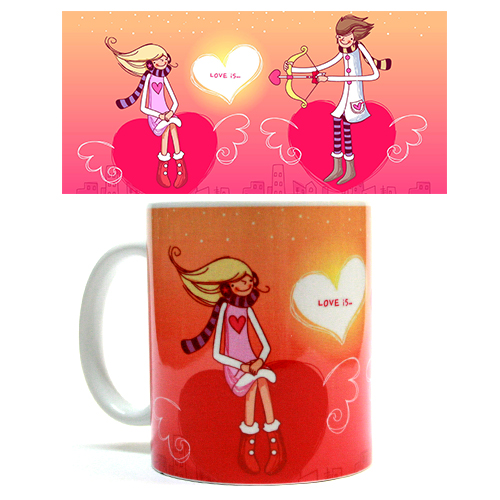Кружка мальчик девочка на сердце