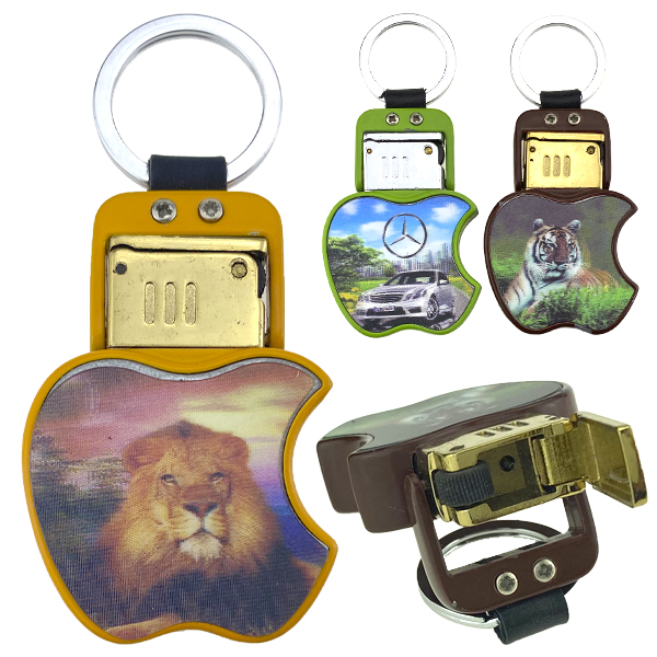 Зажигалка брелок яблоко с 3d картинкой (8)