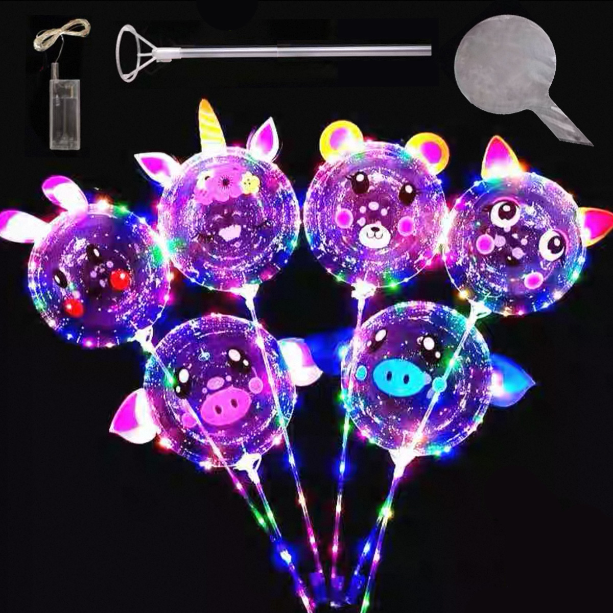 Куля світиться великий BOBO balloon звірятка  (12) /500/