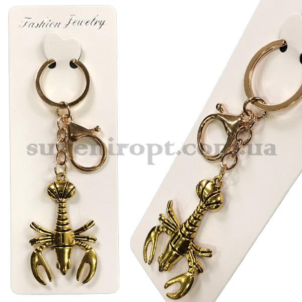 Брелок   в упаковке металлический рак золотой (12)