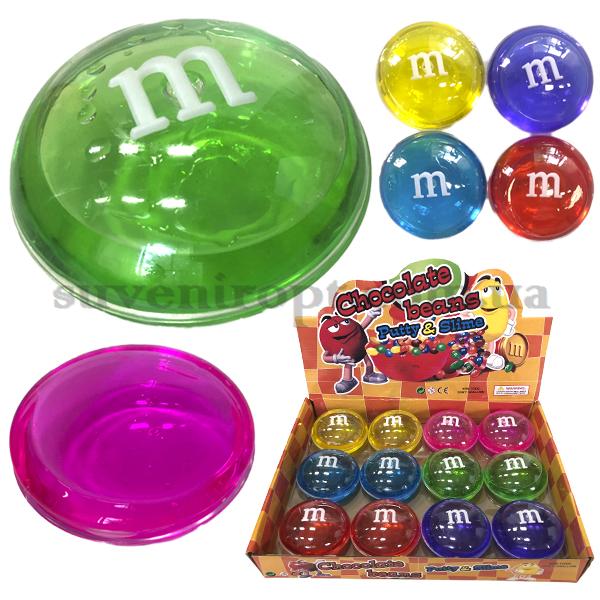 Жвачка для рук  таблетка M большая с блёстками (12) /240/