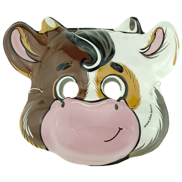 Маска тонкая корова коричнево-белая (12)