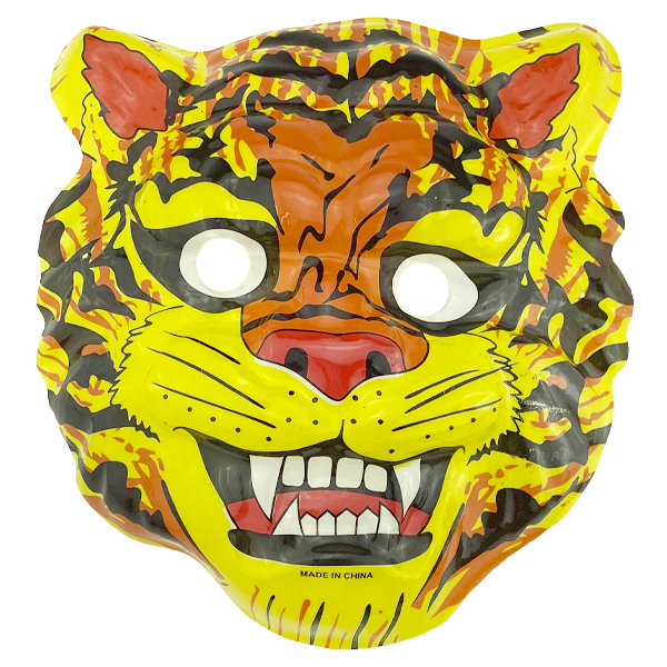 Маска тонкая тигр желто-красный злой (12)