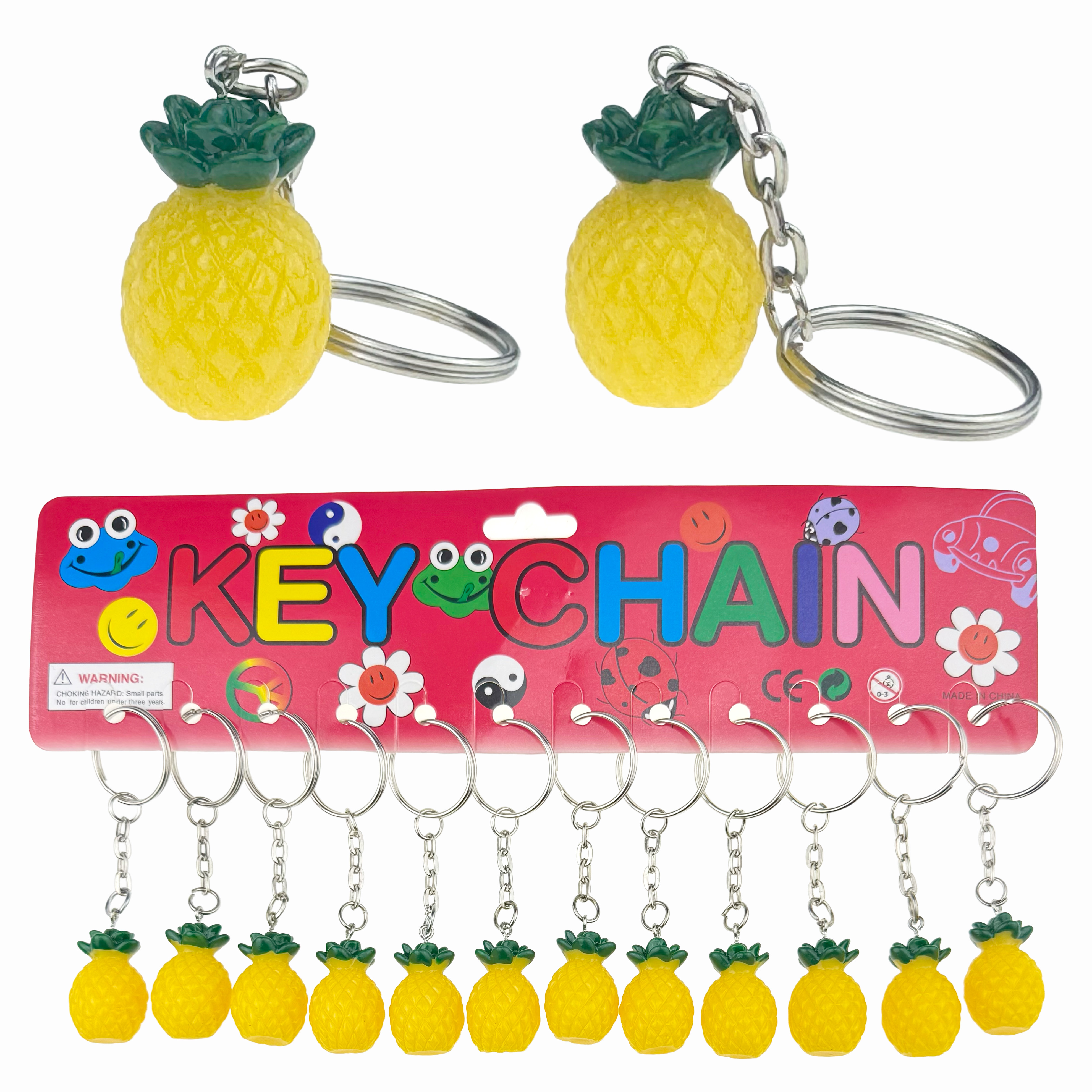 Брелок ананас жовтий полі кераміка (12)