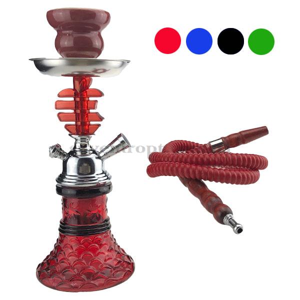 Кальян средний плоский с яблоком  одна трубка  30 см  /24/