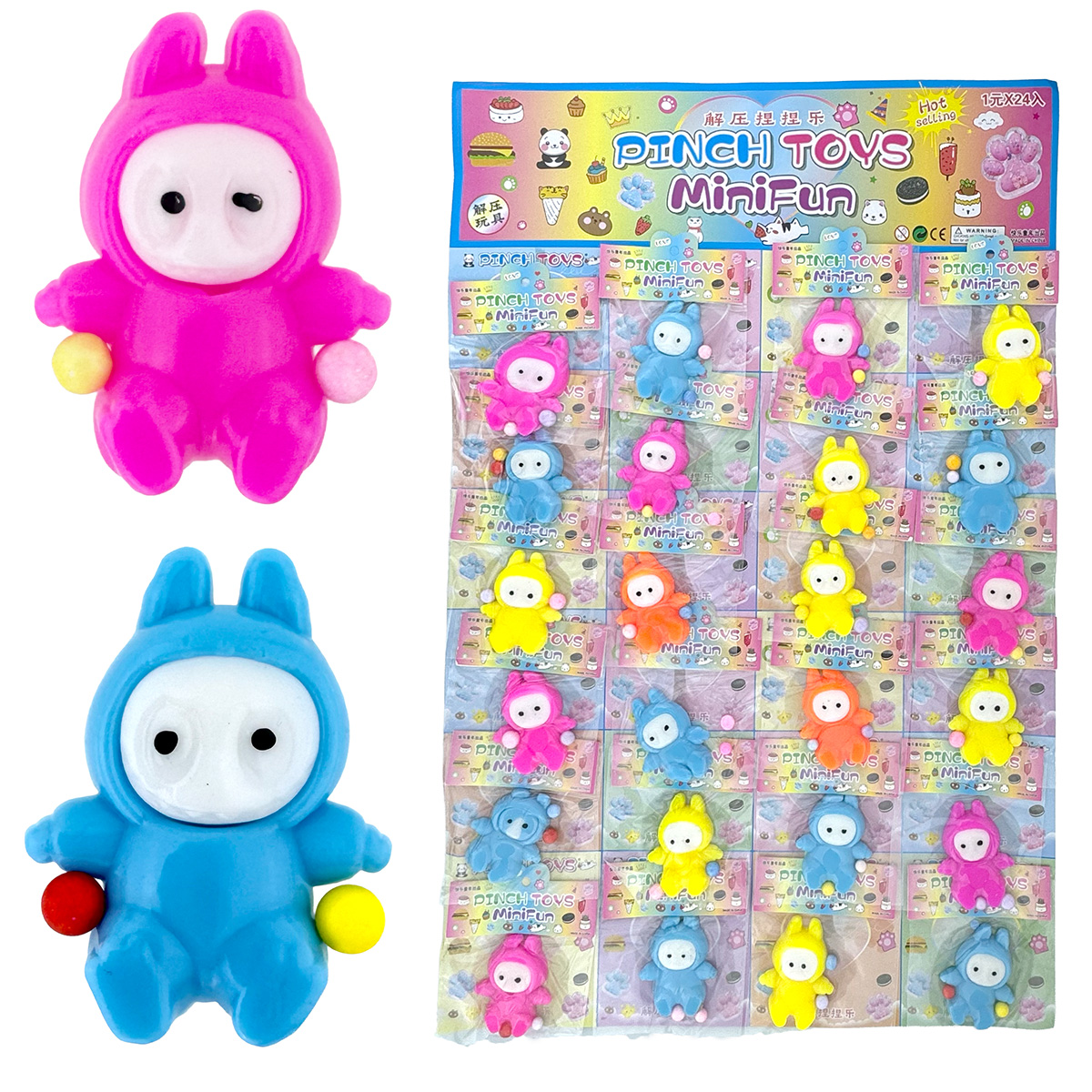 СКВІШІ - SQUISHY Лабуба кольорова на планшеті (24) /2400/