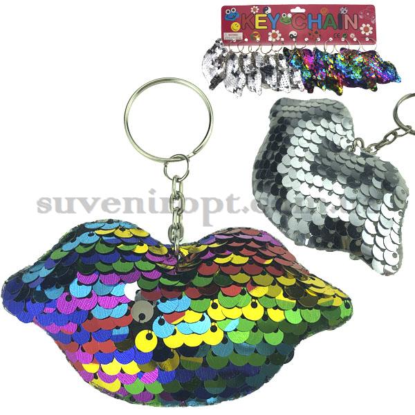 Брелок губы шелуха большие блестящие (12)