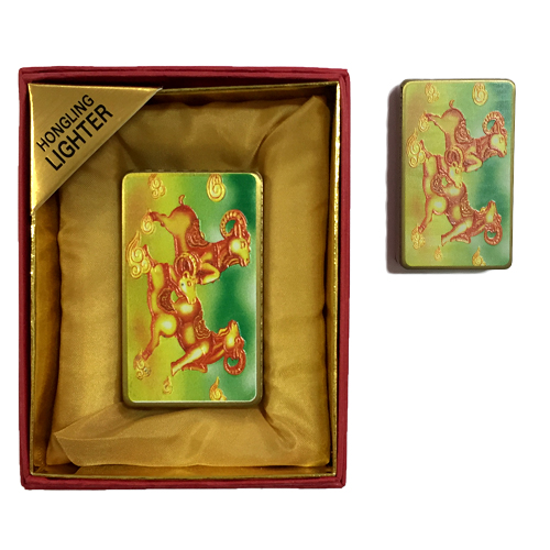 Зажигалка подарочная HONGLING LIGHTER  отара на текстуре