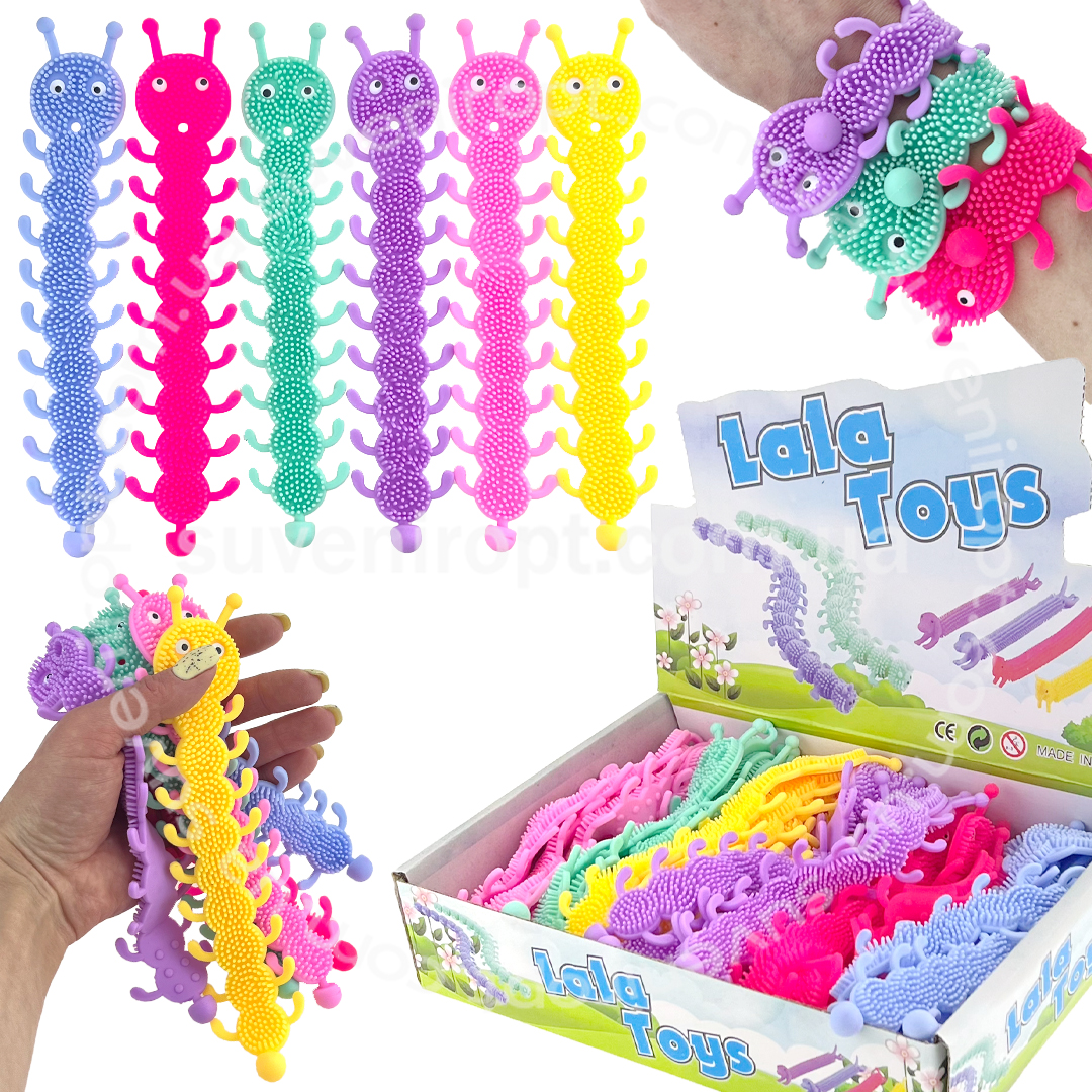 Антистрес браслет сороконіжка пласка 20 см (50) /1200/