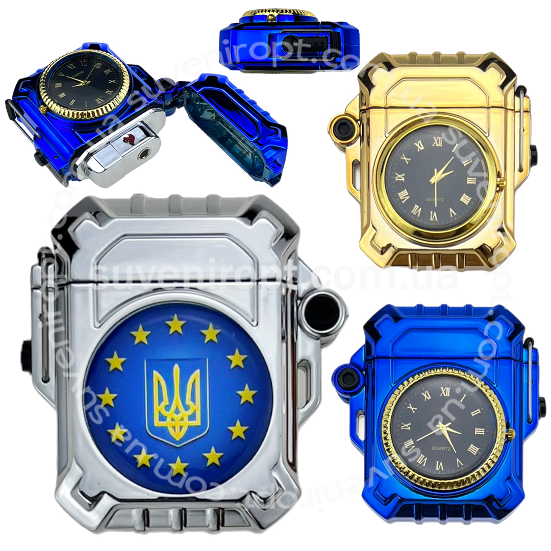 Запальничка велика годинник євро Україна (10)