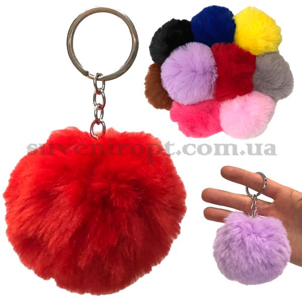 Брелок  шарик меховый  8 см(12) /1200/