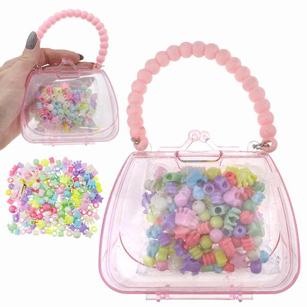 Сумочка з намистинками матовими маленька 10,5 см /385/