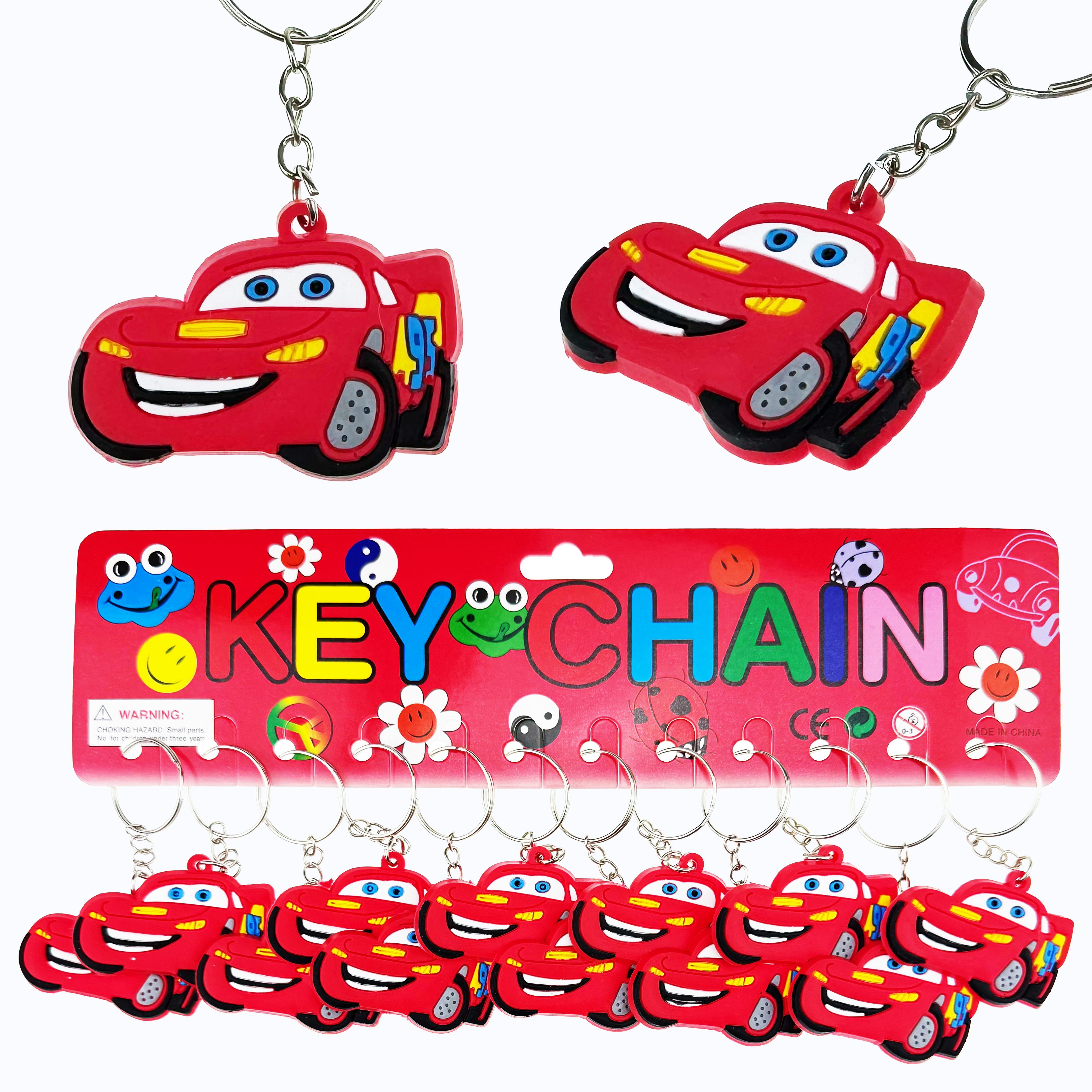 Брелок гумовий плаский тачки (12)