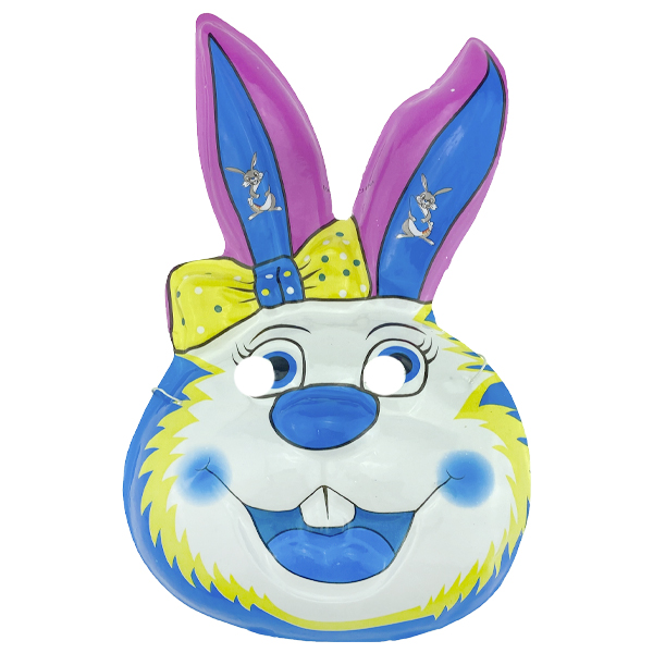 Маска тонкая заяц круглолицый с бантом на ухе (12)