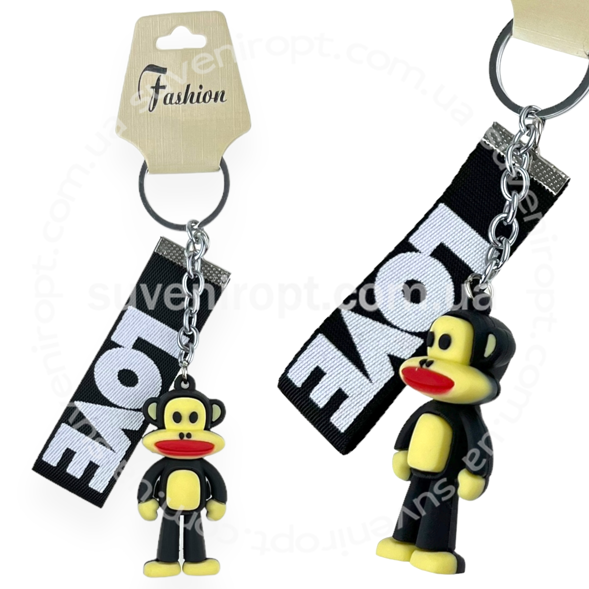 Брелок в упаковці гумова мартишка з ланцюгом LOVE (12)