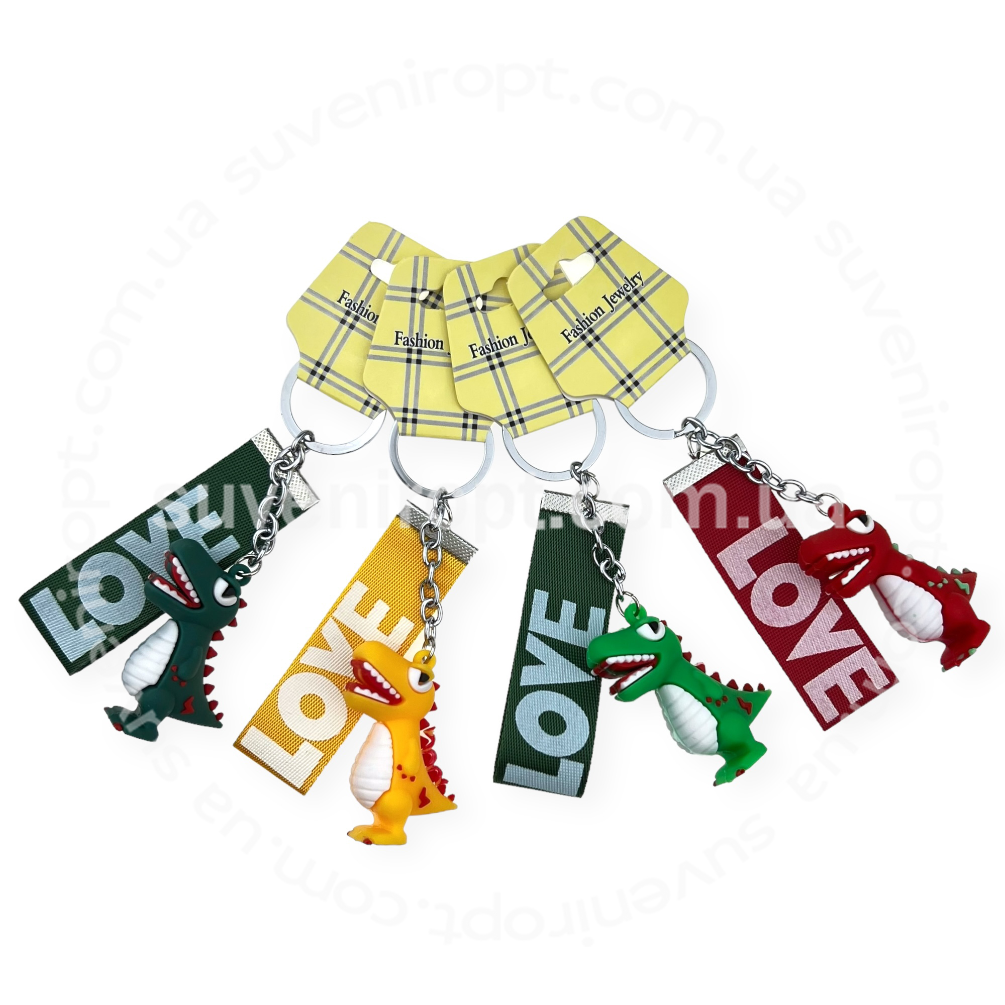 Брелок в упаковці гумовий дракоша з ерокезом з ланцюгом LOVE (12)