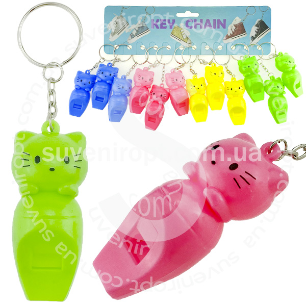 Брелок котик Китти свисток (12)