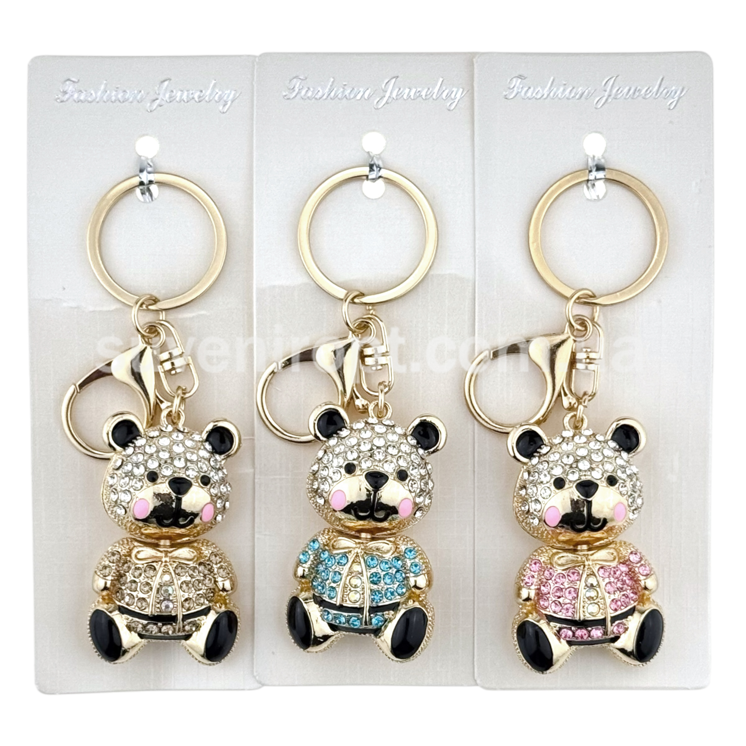 Брелок ведмедик з бантиком в камінчиках (12)