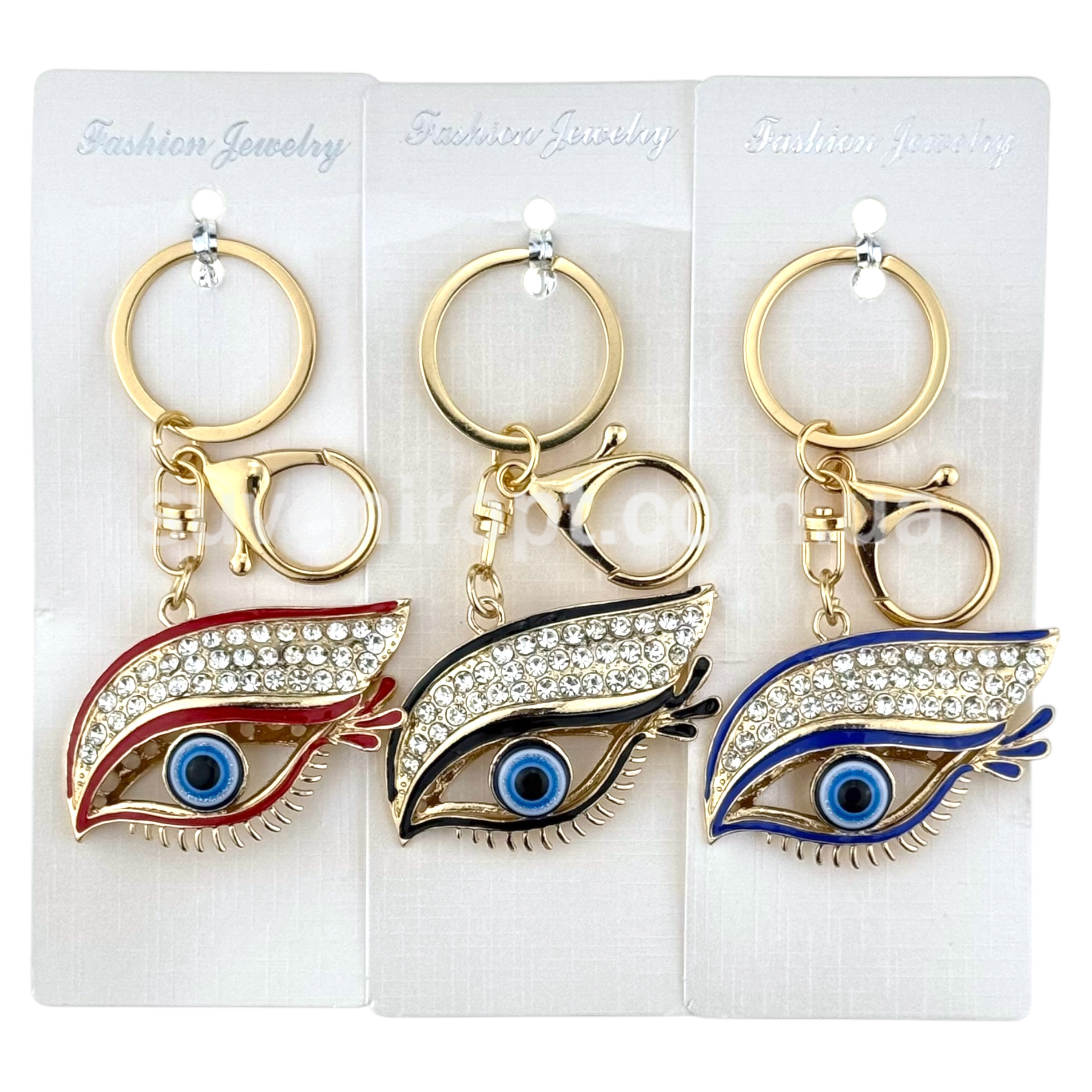 Брелок око з віями в камінчиках (12)