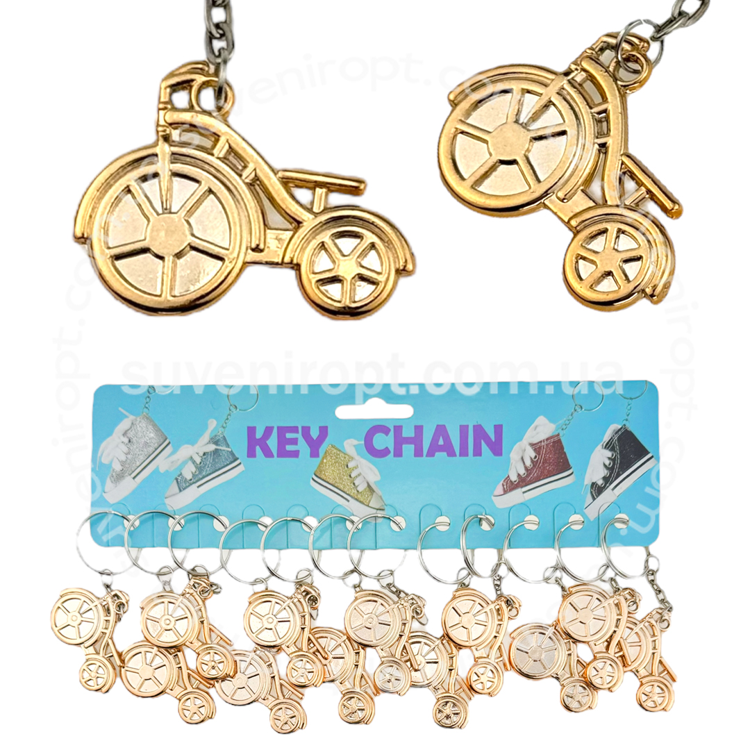 Брелок  велосипед стариний під золото (12)
