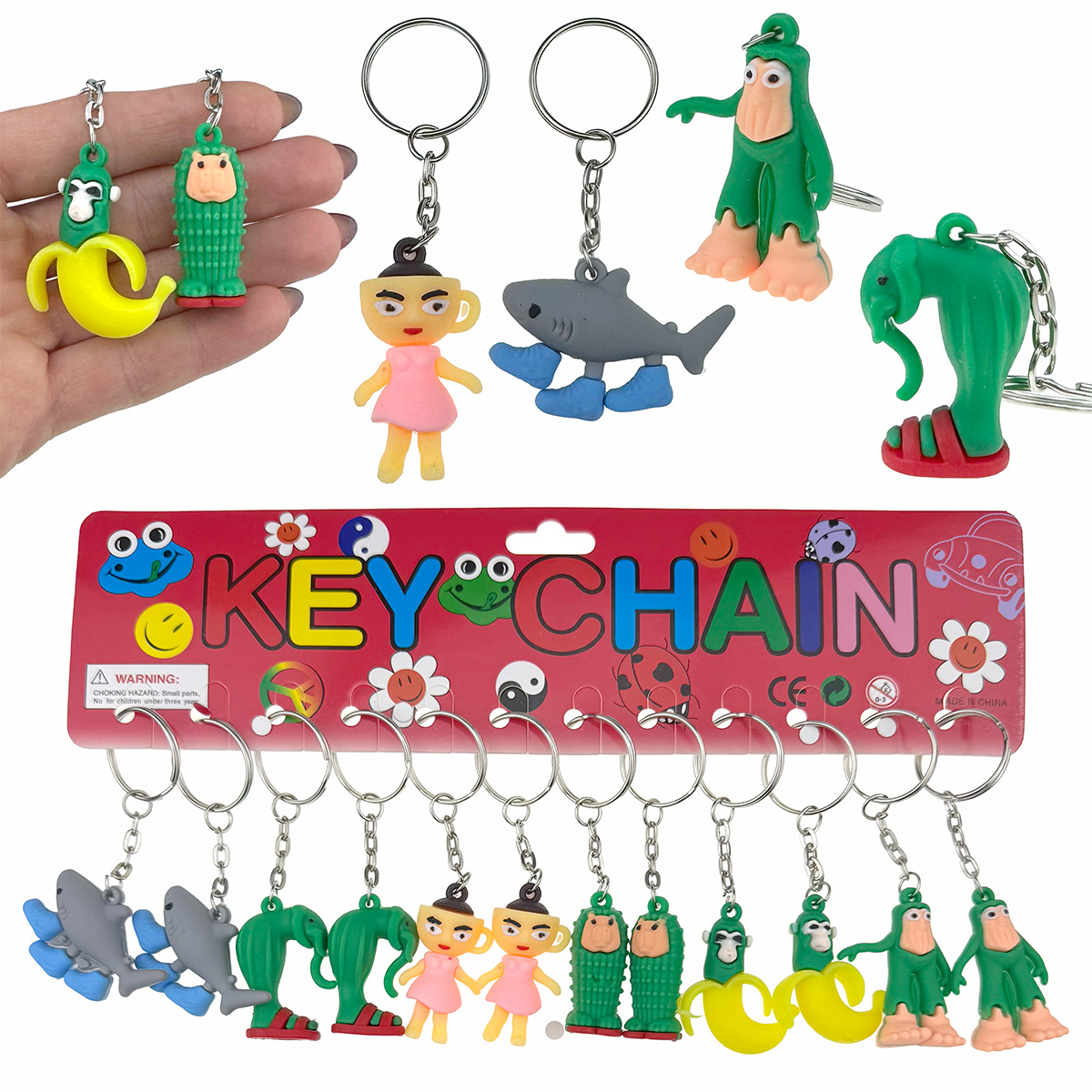 Брелок гумовий обʼємний малий італійські меми (12)