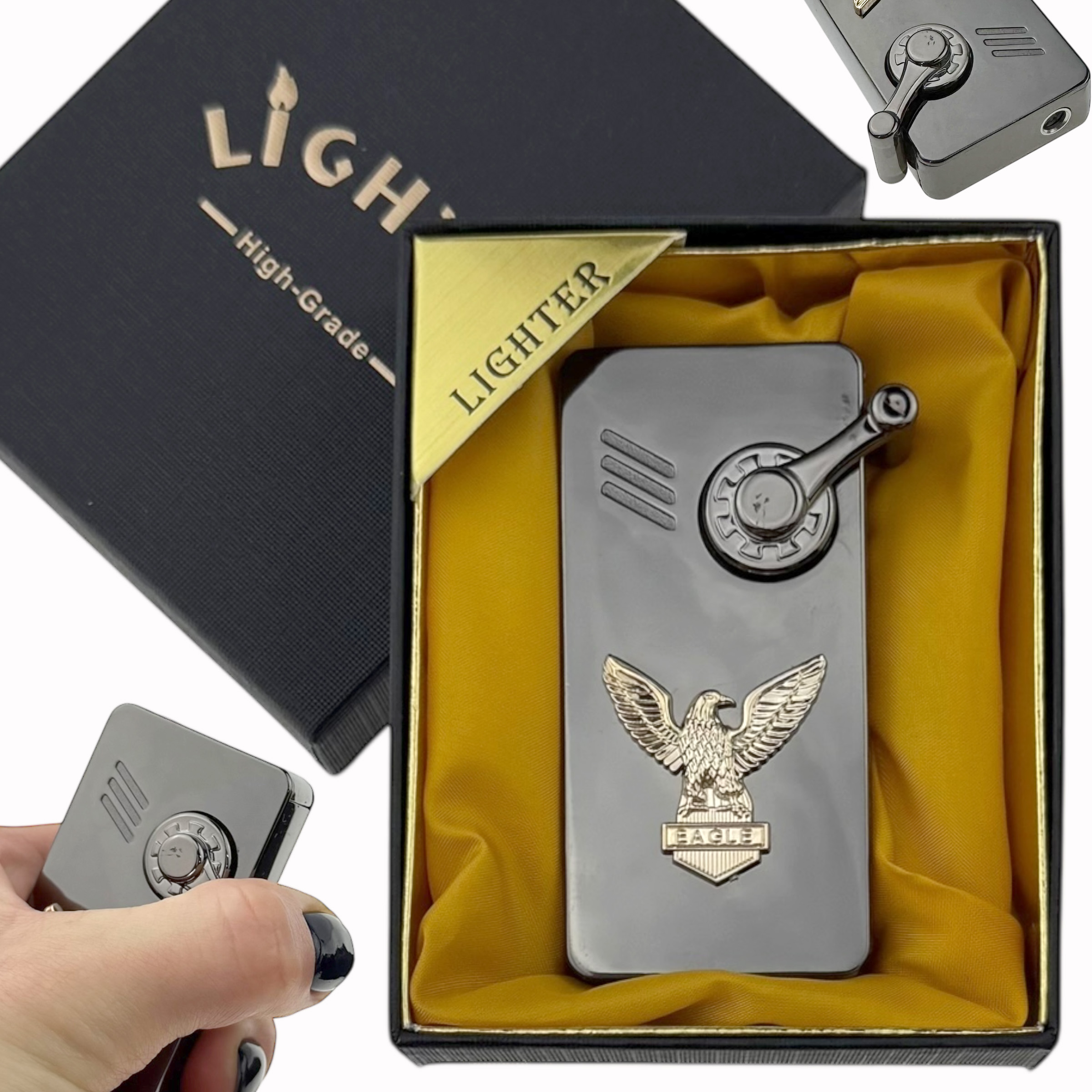 Запальничка подарункова LIGHTER орел з ручкою (10)