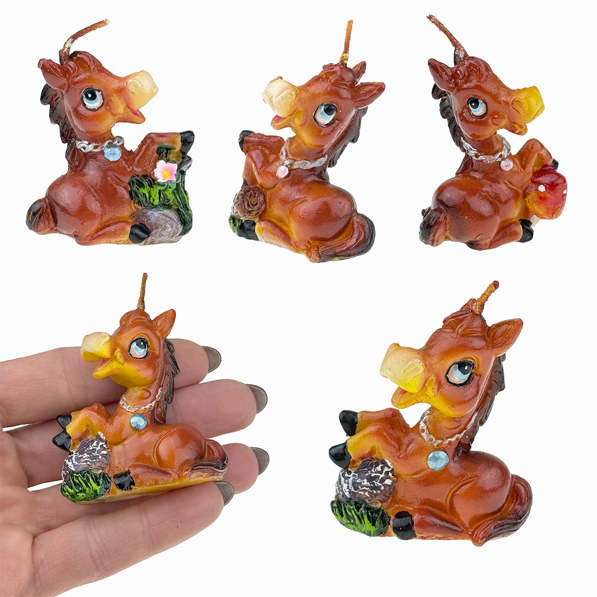 Кінь свічка маленька у лісі 5 см (12)