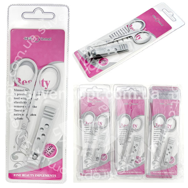 Набір ножиці з кусачками  в упаковці (12) /600/