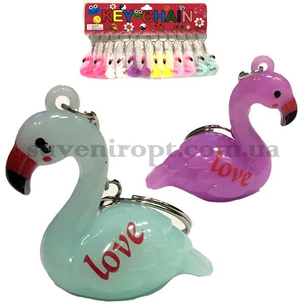 Брелок фламинго цветное love (12)