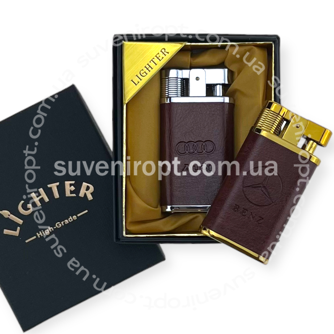 Запальничка подарункова LIGHTER в шкірі марка авто (10)