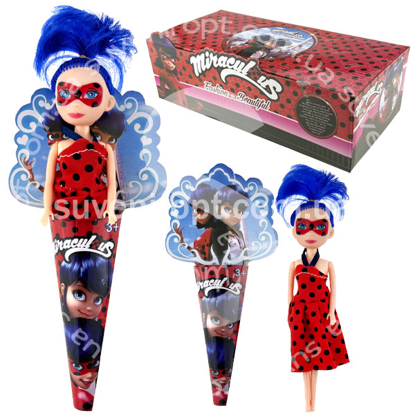 Лялька червона з синім волоссям Miraculous у коробці 17 см (18) /1080/