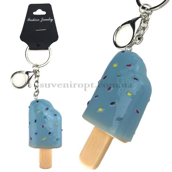 Брелок в упаковке мороженое большое на палочке светится мигает 