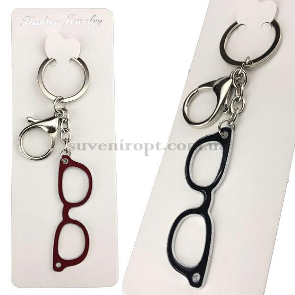 Брелок в упаковці окуляри кольорові великі металеві (12)