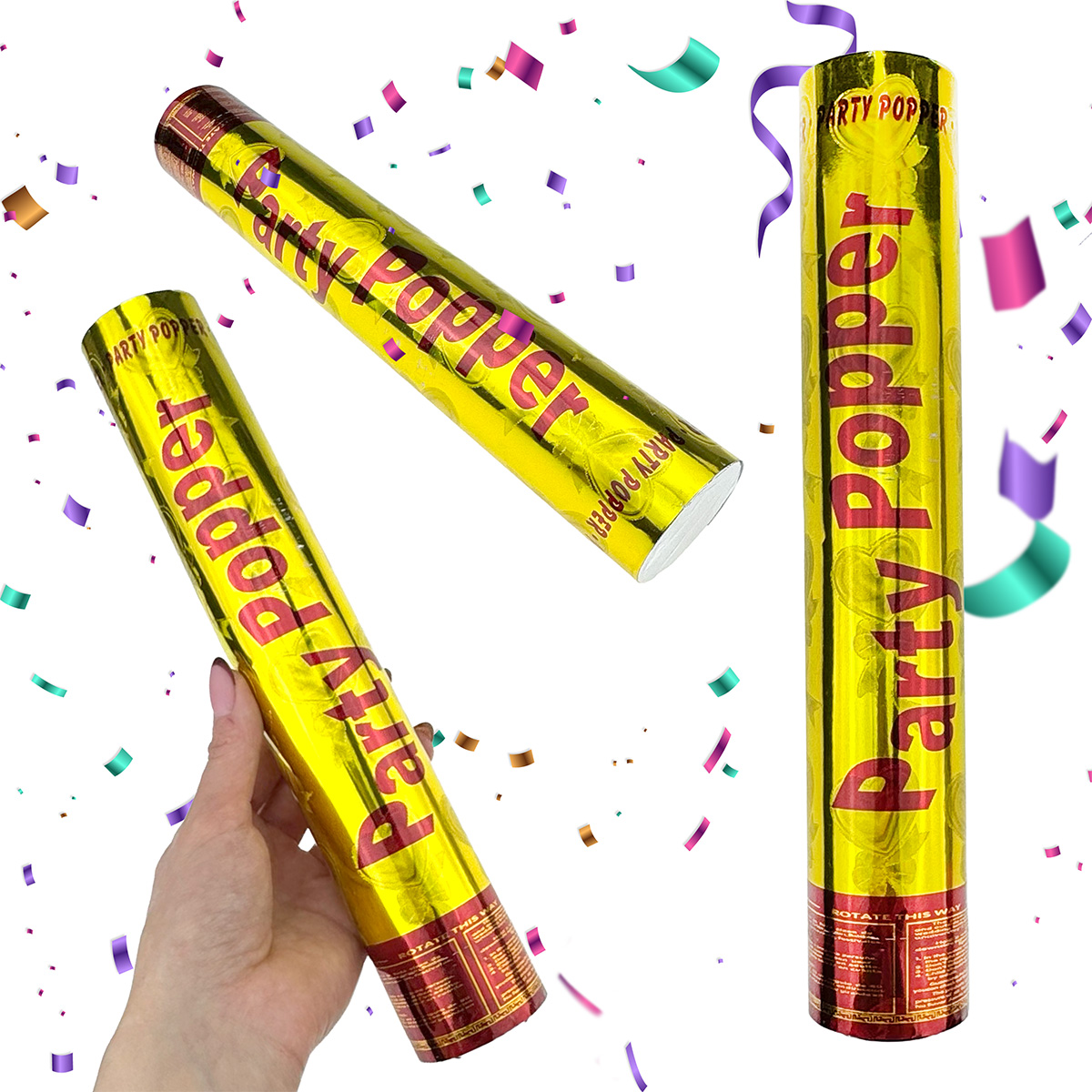 Хлопушка конфетті PARTY POPPER блискуча 30 см /100/