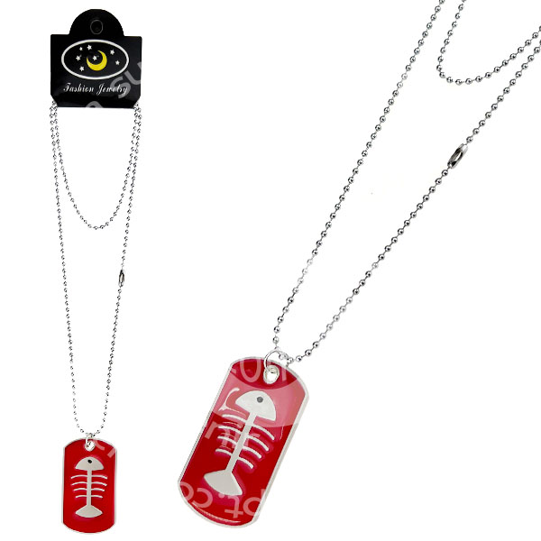 Ланцюжок на шию риба скелета (12)