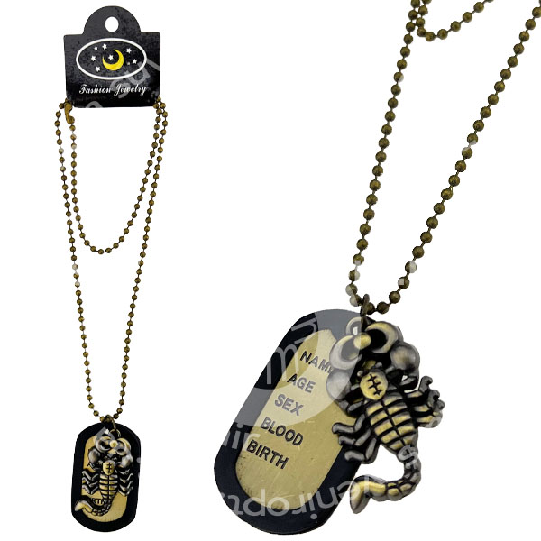 Ланцюжок на шию скорпіон (12)