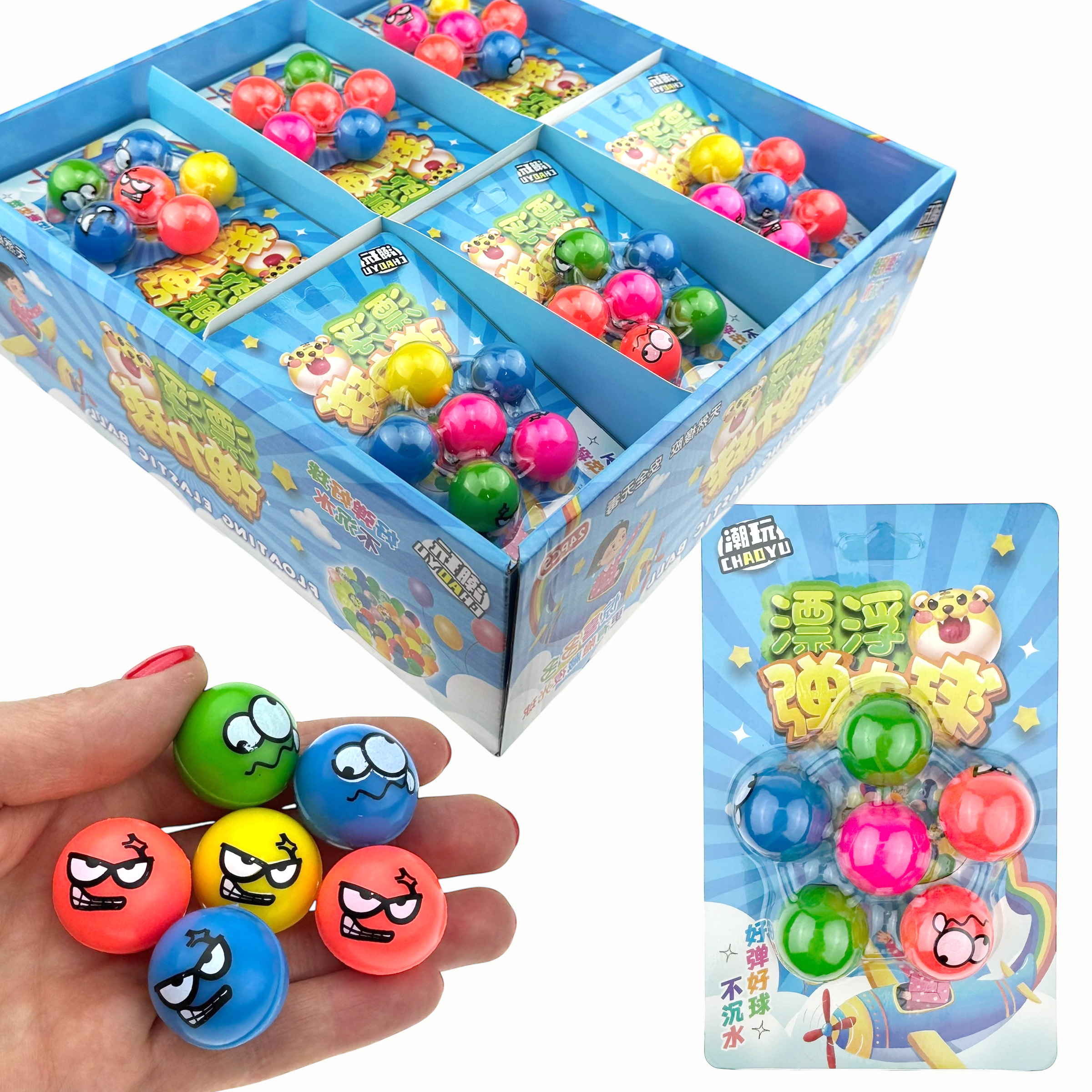 Набір мячів стрибуни яскраві смайли 6в1 (24)/576/