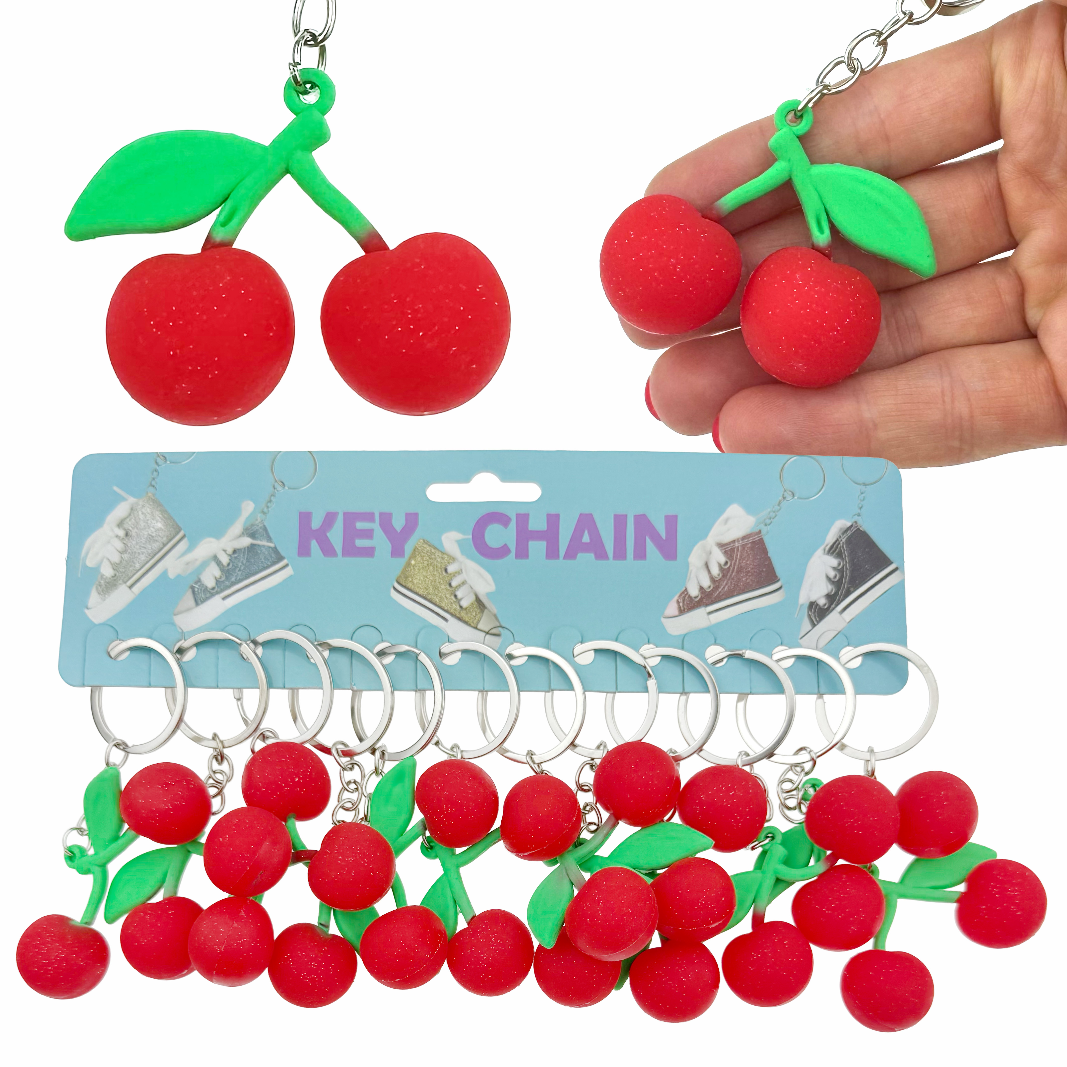 Брелок гумовий  черешня обємна (12)