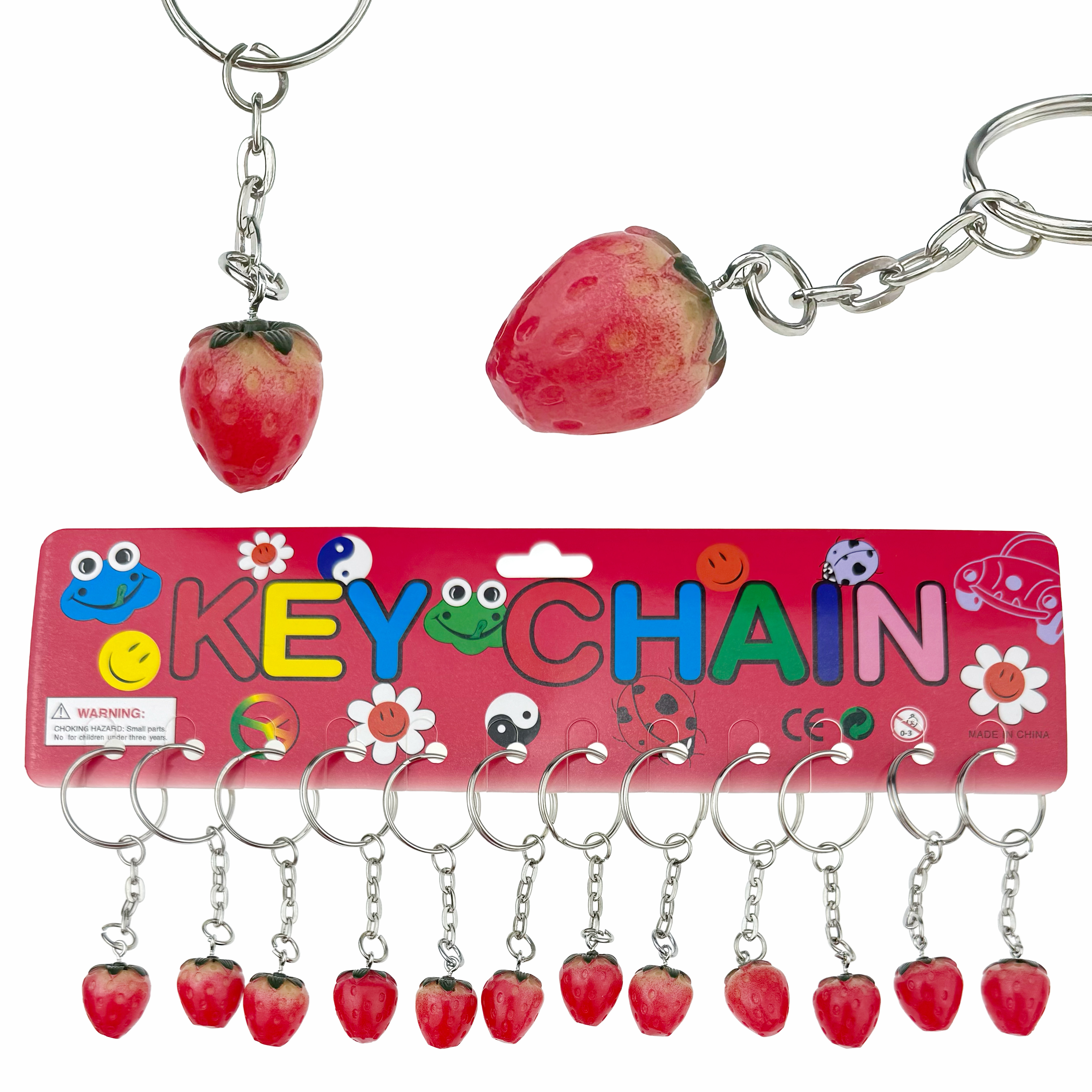 Брелок полуничка маленька полікераміка (12)