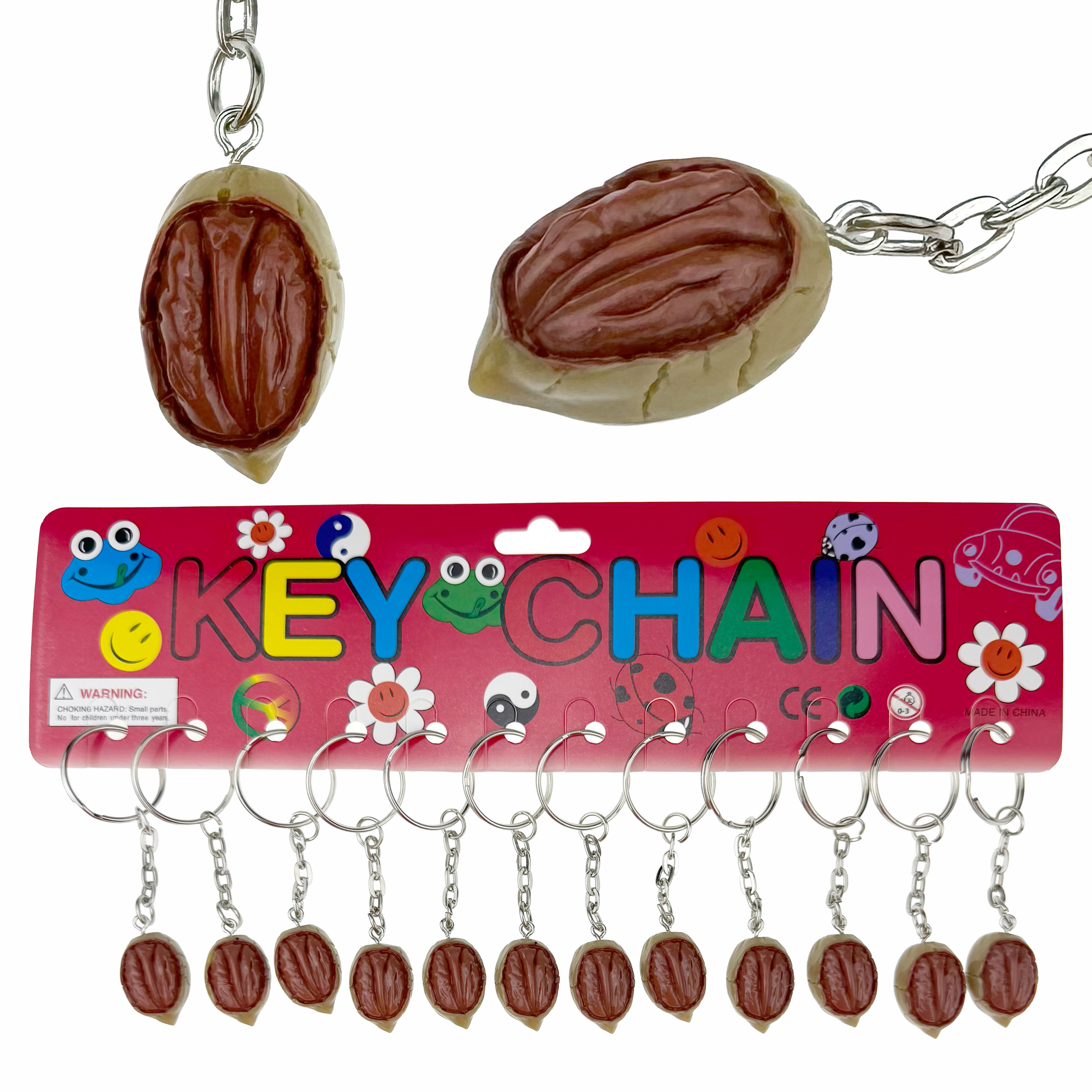 Брелок горіх пекан полікераміка (12)