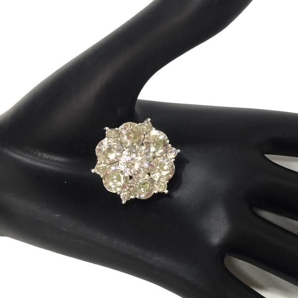 Брошка цветок ассорти блестящие  камни (12)