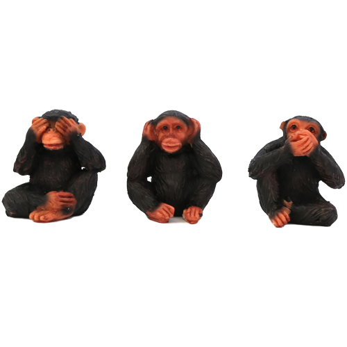 Набор обезьянок ничего не вижу не слышу не скажу 6.5 см (2)